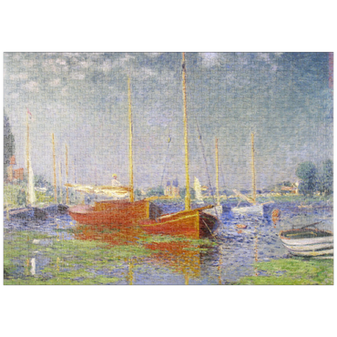 puzzleplate Claude Monet's Red Boats at Argenteuil (1875) 1000 Puzzle