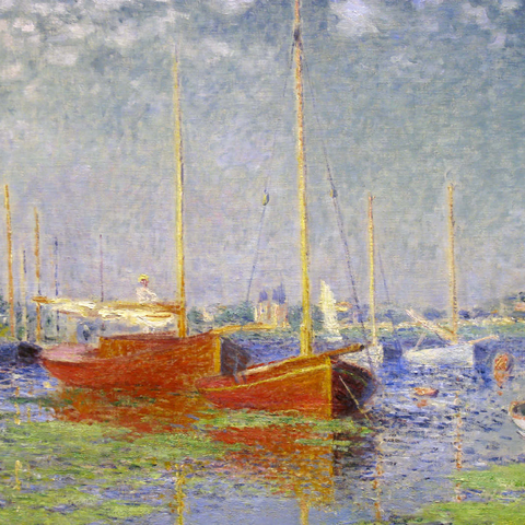 Claude Monet's Red Boats at Argenteuil (1875) 1000 Puzzle 3D Modell