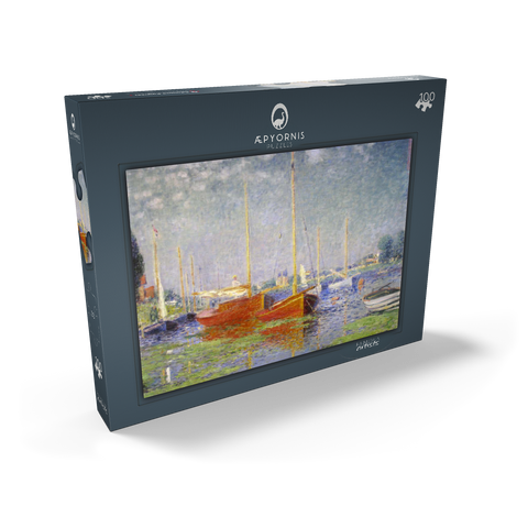 Claude Monet's Red Boats at Argenteuil (1875) 100 Puzzle Schachtel Ansicht2