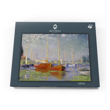 Claude Monet's Red Boats at Argenteuil (1875) 100 Puzzle Schachtel Ansicht3