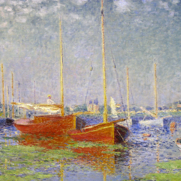 Claude Monet's Red Boats at Argenteuil (1875) 100 Puzzle 3D Modell