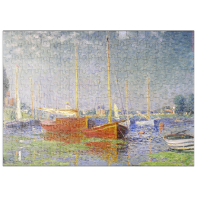 Darstellung des Puzzle-Motivs Claude Monet's Red Boats at Argenteuil (1875) – Puzzleteile: 200