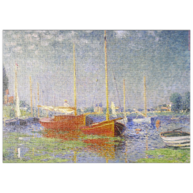 Darstellung des Puzzle-Motivs Claude Monet's Red Boats at Argenteuil (1875) – Puzzleteile: 500
