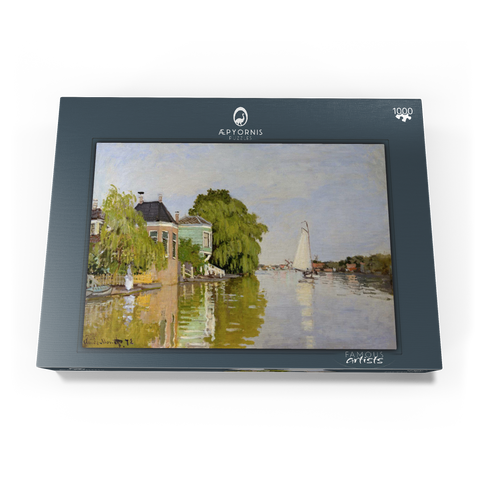 Houses on the Achterzaan (1871) by Claude Monet 1000 Puzzle Schachtel Ansicht3