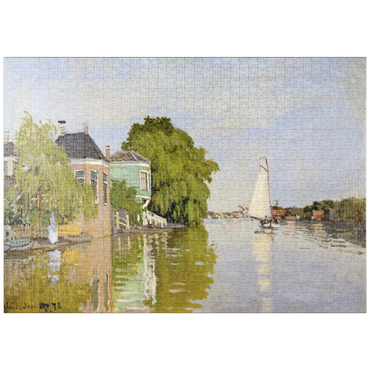 puzzleplate Houses on the Achterzaan (1871) by Claude Monet 1000 Puzzle