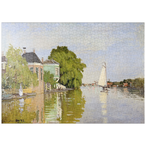 puzzleplate Houses on the Achterzaan (1871) by Claude Monet 1000 Puzzle