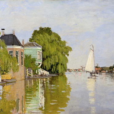 Houses on the Achterzaan (1871) by Claude Monet 1000 Puzzle 3D Modell