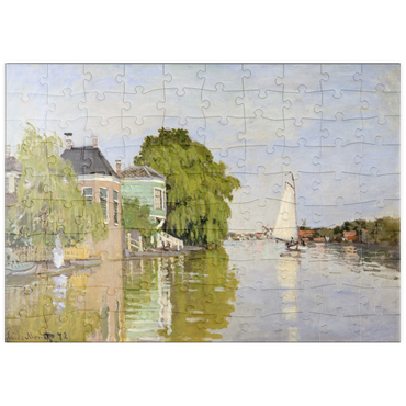puzzleplate Houses on the Achterzaan (1871) by Claude Monet 100 Puzzle