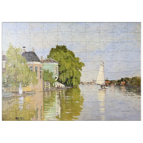 puzzleplate Houses on the Achterzaan (1871) by Claude Monet 100 Puzzle