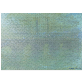 Darstellung des Puzzle Motivs Waterloo Bridge, London, at Dusk (1904) by Claude Monet - Puzzleteile: 1000
