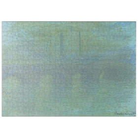 Darstellung des Puzzle Motivs Waterloo Bridge, London, at Dusk (1904) by Claude Monet - Puzzleteile: 500