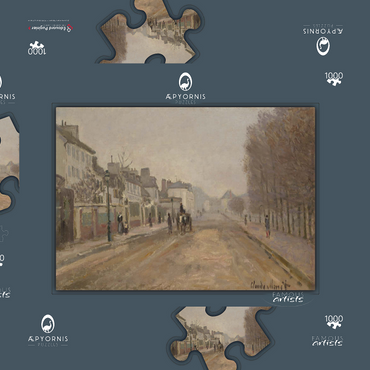 Boulevard Héloise, Argenteuil (1872) by Claude Monet 1000 Puzzle Schachtel 3D Modell