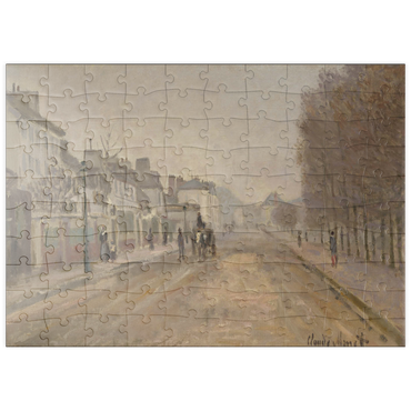 puzzleplate Boulevard Héloise, Argenteuil (1872) by Claude Monet 100 Puzzle