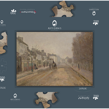 Boulevard Héloise, Argenteuil (1872) by Claude Monet 200 Puzzle Schachtel 3D Modell