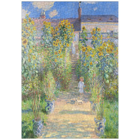 Darstellung des Puzzle-Motivs The Artist's Garden at Vétheuil (1881) by Claude Monet – Puzzleteile: 1000