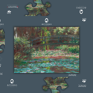 Water Lily Pond (1900) by Claude Monet 500 Puzzle Schachtel 3D Modell