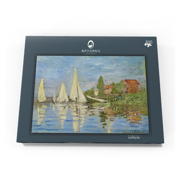 Claude Monet's Regattas at Argenteuil (1872) 100 Puzzle Schachtel Ansicht3
