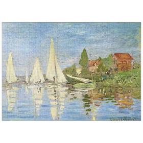 Darstellung des Puzzle-Motivs Claude Monet's Regattas at Argenteuil (1872) – Puzzleteile: 500