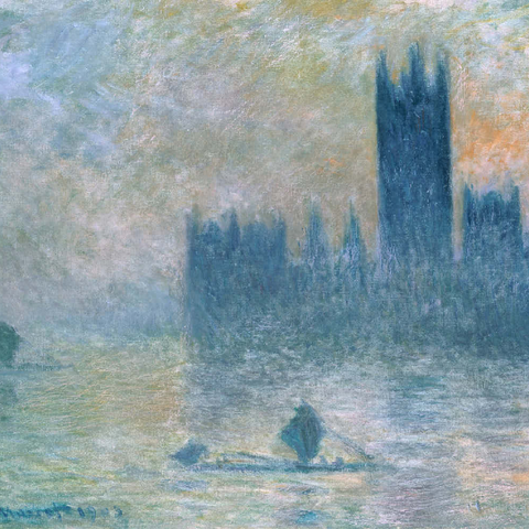 The Houses of Parliament (Effect of Fog) (1903–1904) by Claude Monet 100 Puzzle 3D Modell