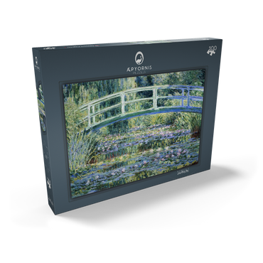 Claude Monet's Water Lilies and Japanese Bridge (1899) 100 Puzzle Schachtel Ansicht2