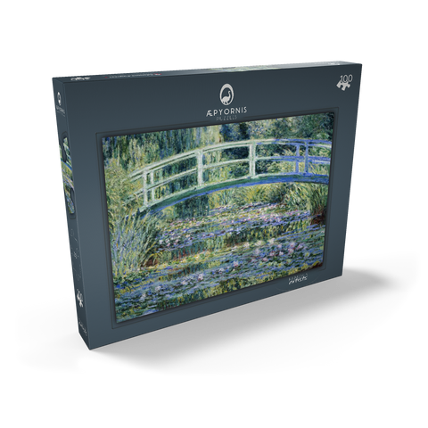 Claude Monet's Water Lilies and Japanese Bridge (1899) 100 Puzzle Schachtel Ansicht2