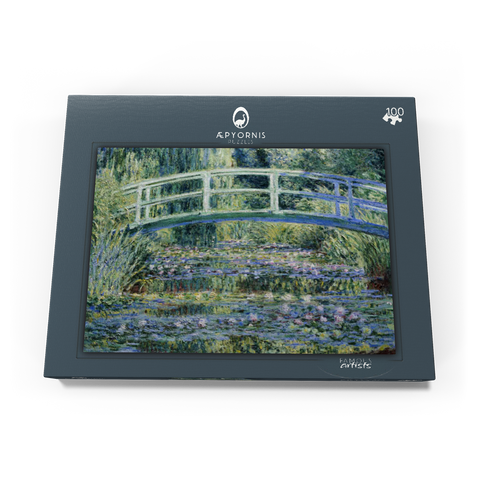 Claude Monet's Water Lilies and Japanese Bridge (1899) 100 Puzzle Schachtel Ansicht3