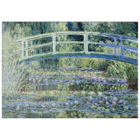 Darstellung des Puzzle-Motivs Claude Monet's Water Lilies and Japanese Bridge (1899) – Puzzleteile: 100