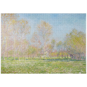 Darstellung des Puzzle Motivs Claude Monet's Spring in Giverny (1890) - Puzzleteile: 1000