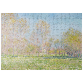 Darstellung des Puzzle-Motivs Claude Monet's Spring in Giverny (1890) – Puzzleteile: 200