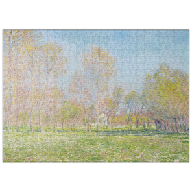 Darstellung des Puzzle-Motivs Claude Monet's Spring in Giverny (1890) – Puzzleteile: 500