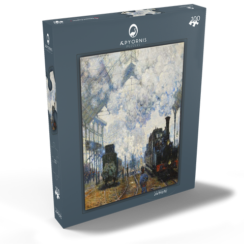 Claude Monet's Arrival of the Normandy Train (1877) 100 Puzzle Schachtel Ansicht2