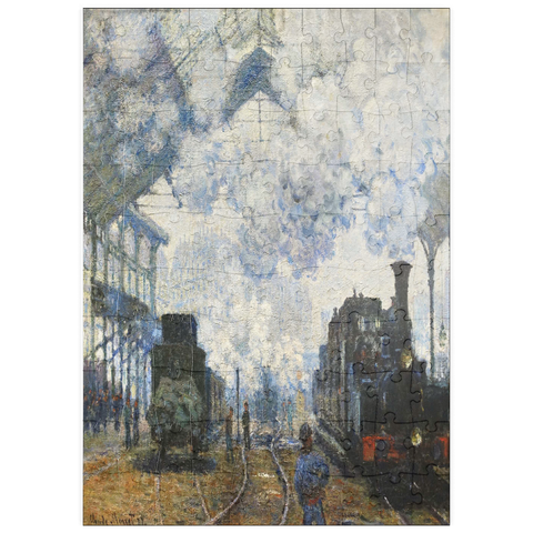 puzzleplate Claude Monet's Arrival of the Normandy Train (1877) 100 Puzzle