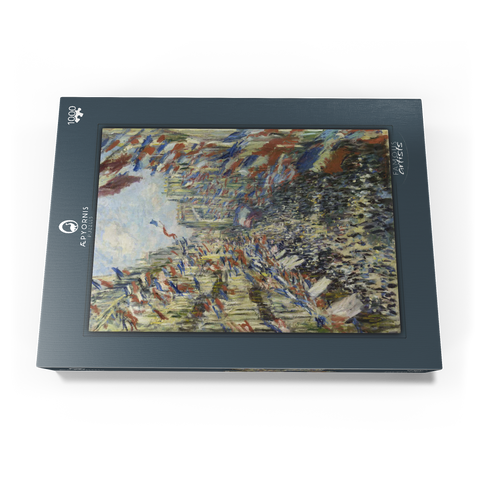 Claude Monet's The Rue Montorgueil in Paris (1878) 1000 Puzzle Schachtel Ansicht3