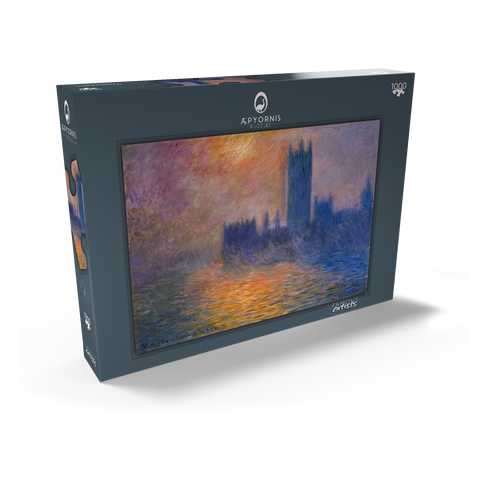 Claude Monet's The Houses of Parliament, Sunset (1904) 1000 Puzzle Schachtel Ansicht2