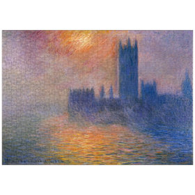 Darstellung des Puzzle-Motivs Claude Monet's The Houses of Parliament, Sunset (1904) – Puzzleteile: 1000