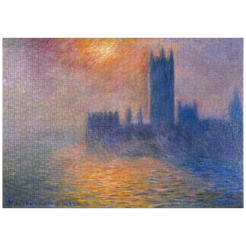 puzzleplate Claude Monet's The Houses of Parliament, Sunset (1904) 1000 Puzzle