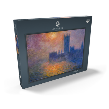 Claude Monet's The Houses of Parliament, Sunset (1904) 100 Puzzle Schachtel Ansicht2