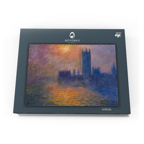 Claude Monet's The Houses of Parliament, Sunset (1904) 100 Puzzle Schachtel Ansicht3