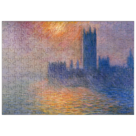 Darstellung des Puzzle-Motivs Claude Monet's The Houses of Parliament, Sunset (1904) – Puzzleteile: 200