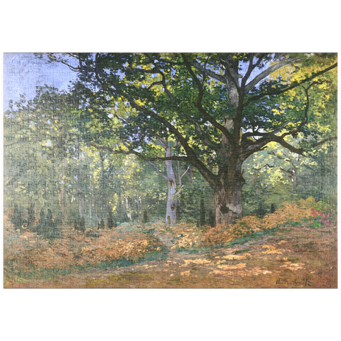puzzleplate The Bodmer Oak, Fontainebleau Forest (1865) by Claude Monet 1000 Puzzle