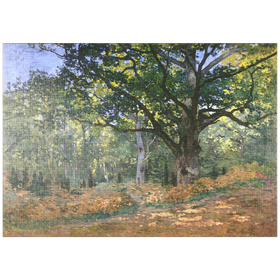 Darstellung des Puzzle Motivs The Bodmer Oak, Fontainebleau Forest (1865) by Claude Monet - Puzzleteile: 1000