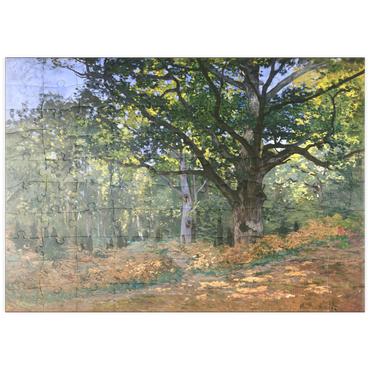 puzzleplate The Bodmer Oak, Fontainebleau Forest (1865) by Claude Monet 100 Puzzle