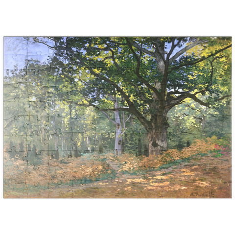 puzzleplate The Bodmer Oak, Fontainebleau Forest (1865) by Claude Monet 100 Puzzle