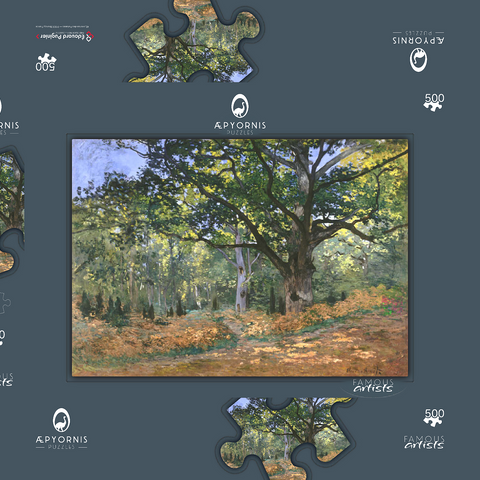 The Bodmer Oak, Fontainebleau Forest (1865) by Claude Monet 500 Puzzle Schachtel 3D Modell