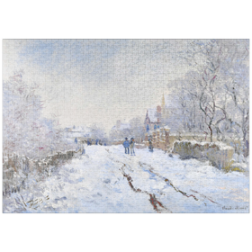 Darstellung des Puzzle Motivs Claude Monet's Snow at Argenteuil (1874-1875) - Puzzleteile: 1000