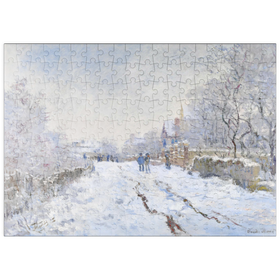 Darstellung des Puzzle-Motivs Claude Monet's Snow at Argenteuil (1874-1875) – Puzzleteile: 200