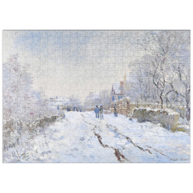 Darstellung des Puzzle-Motivs Claude Monet's Snow at Argenteuil (1874-1875) – Puzzleteile: 500