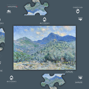 Claude Monet's Valle Buona, Near Bordighera (1884) 1000 Puzzle Schachtel 3D Modell