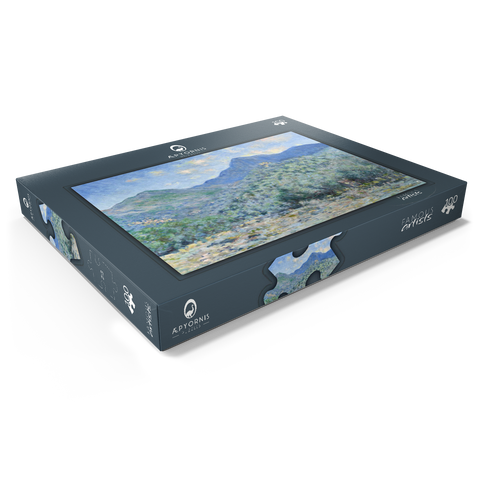 Claude Monet's Valle Buona, Near Bordighera (1884) 100 Puzzle Schachtel Ansicht1