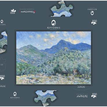 Claude Monet's Valle Buona, Near Bordighera (1884) 100 Puzzle Schachtel 3D Modell